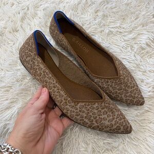 Rothy's Driftwood Spot Pointy Flats - size 8.5